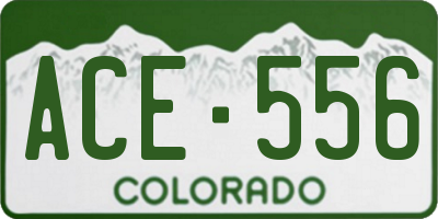 CO license plate ACE556