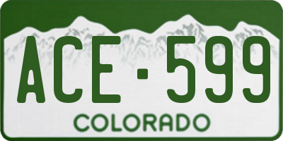CO license plate ACE599
