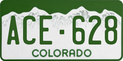 CO license plate ACE628