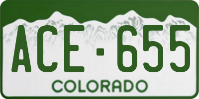 CO license plate ACE655