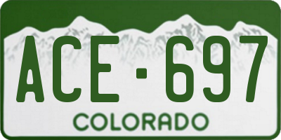 CO license plate ACE697