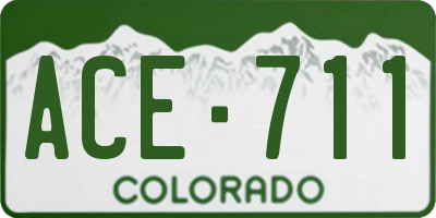 CO license plate ACE711