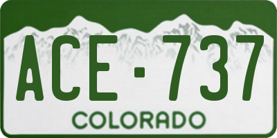 CO license plate ACE737