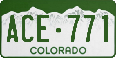 CO license plate ACE771