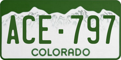 CO license plate ACE797
