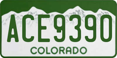 CO license plate ACE9390