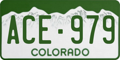 CO license plate ACE979