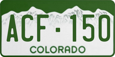 CO license plate ACF150