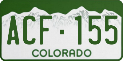 CO license plate ACF155