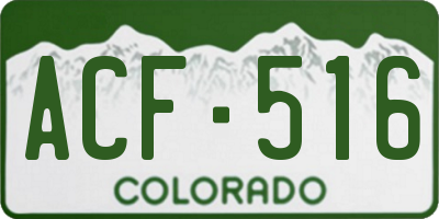 CO license plate ACF516