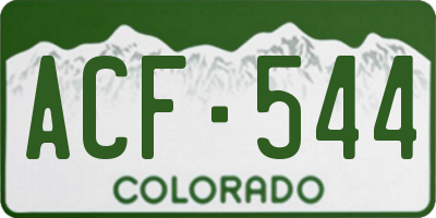CO license plate ACF544