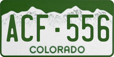 CO license plate ACF556