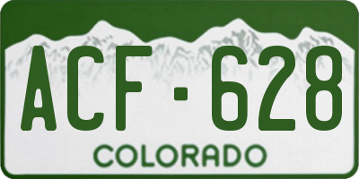 CO license plate ACF628