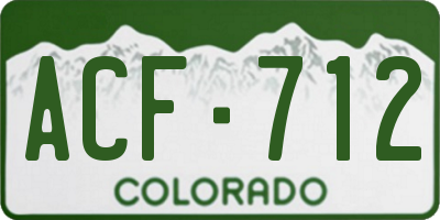CO license plate ACF712