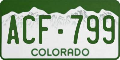 CO license plate ACF799