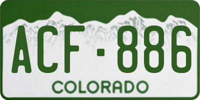 CO license plate ACF886