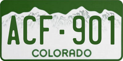 CO license plate ACF901