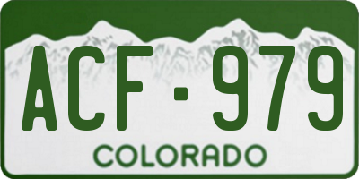 CO license plate ACF979