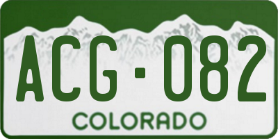 CO license plate ACG082