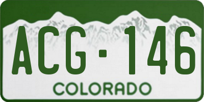 CO license plate ACG146