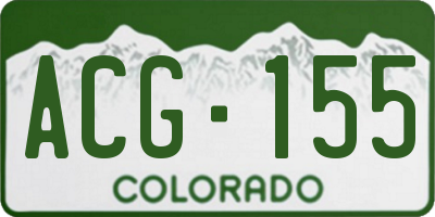 CO license plate ACG155
