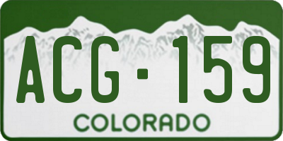 CO license plate ACG159