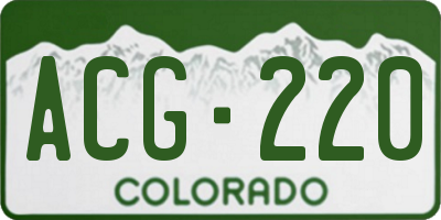 CO license plate ACG220