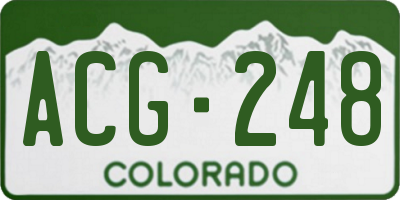 CO license plate ACG248