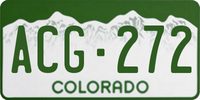 CO license plate ACG272