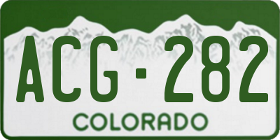 CO license plate ACG282
