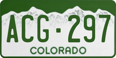 CO license plate ACG297