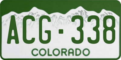 CO license plate ACG338