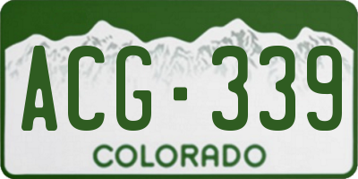 CO license plate ACG339