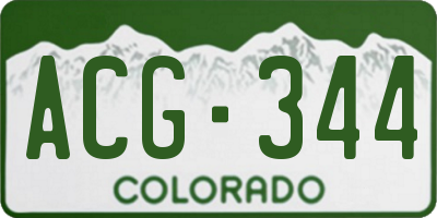 CO license plate ACG344
