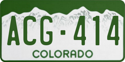 CO license plate ACG414