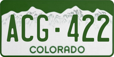 CO license plate ACG422