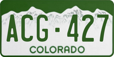 CO license plate ACG427