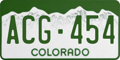CO license plate ACG454