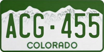 CO license plate ACG455