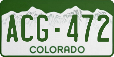 CO license plate ACG472
