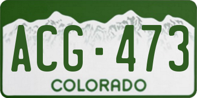 CO license plate ACG473