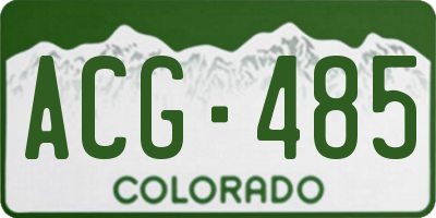 CO license plate ACG485