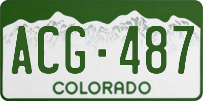 CO license plate ACG487
