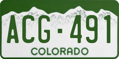 CO license plate ACG491