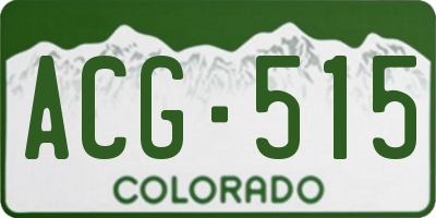 CO license plate ACG515