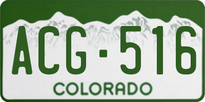 CO license plate ACG516