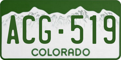 CO license plate ACG519