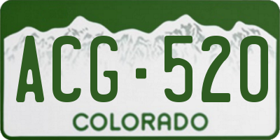 CO license plate ACG520