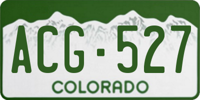 CO license plate ACG527