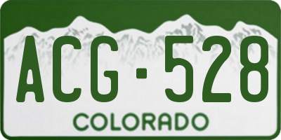 CO license plate ACG528